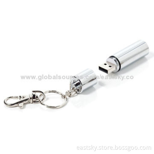 Customized Metal Flash Drive, Made of Stainless Metal with 64MB to 32GB Memory Capacity